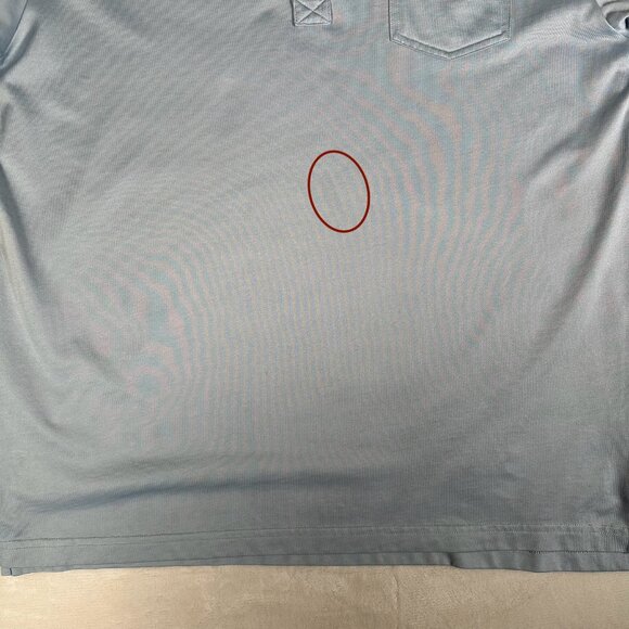 Travis Mathew Polo Shirt Men Size XL Blue Short Sleeve Stretch Embroidered Logo - Picture 5 of 11